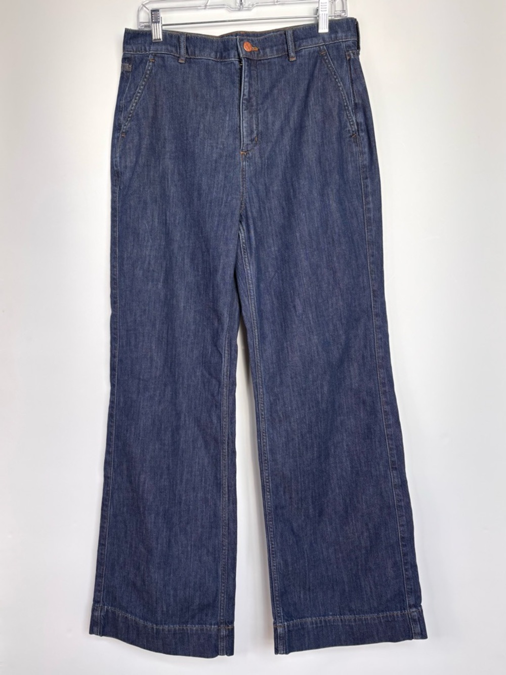 J. Crew Wide-Leg Denim Trouser Jeans BL905 Coastal Navy‎ Size 29